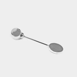 sterling Silver Baby Oval Rattler, Personalize W Monogram - thumbnail 2