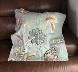 Palampore Embroidery in Mineral - Pillow Cover - thumbnail 1