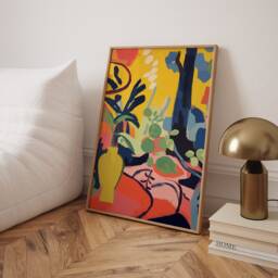 Warm Colors Abstract Painting - Wall Art Print Inspired By Henri Matisse - thumbnail 1