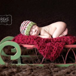 Cranberry Puff Baby Blanket Newborn Photo Prop - thumbnail 2