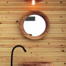 Handmade Olive Wood Bathroom Sink Rustic Vessel Vanity, Josef Woodturner - thumbnail 3