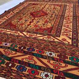 Handwoven Turkmen Wool Kilim Rug 3'10x6'7Ft, Boho Living Room Accent - thumbnail 3