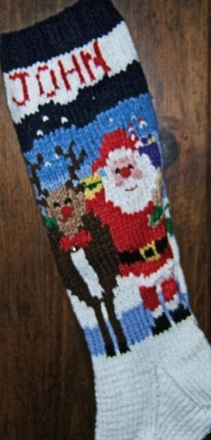 Personalized Hand Knitted Christmas Stocking - image 1