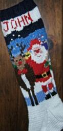 Personalized Hand Knitted Christmas Stocking
