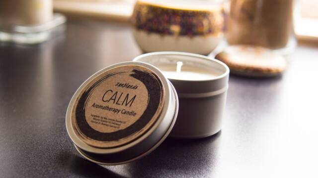 Calming Aromatherapy Candle With Essential Oils For Anxiety, Stress & Balance - image 1