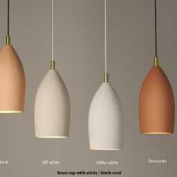 Clean Minimal Ceramic Pendant Lighting, Contemporary Dining Spaces, Hardwired/Plug-In - Naaya Rise - thumbnail 3