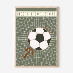Set Of 3 Football Including A Personalised Name Print For Bedroom Or Playroom - Unframed - thumbnail 2