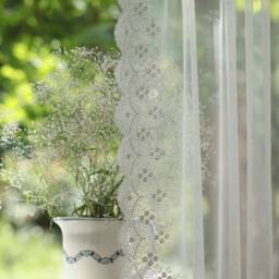 Angel' Premium Quality Embroidered French Net Lace Curtain Width 114 - thumbnail 3