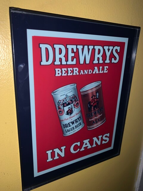 Drewry's Canada Ale in Cans Beer Bar Framed Advertising Print Man Cave Sign