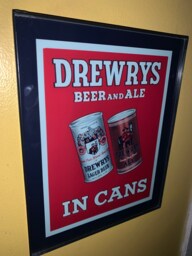 Drewry's Canada Ale in Cans Beer Bar Framed Advertising Print Man Cave Sign - thumbnail 1