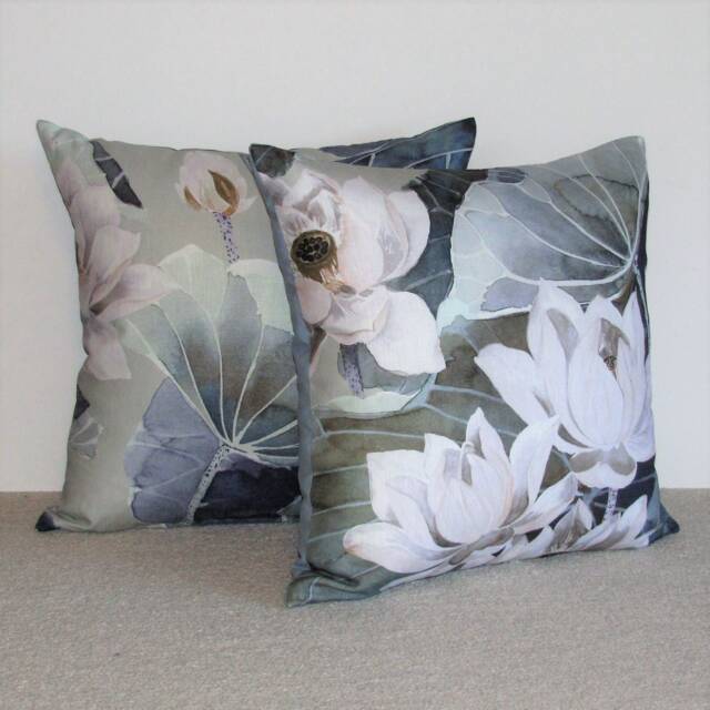Made To Order Lotus Linen Cushion Cover - image 1