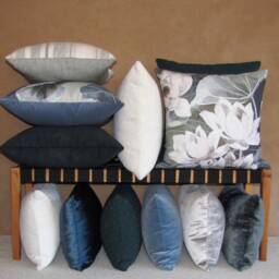 Made To Order Lotus Linen Cushion Cover - thumbnail 2