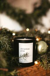 Christmas Pine Winter Soy Candle Gift Vegan Festive Natural Fir & Spruce Scent Holiday Box For Her Secret Santa Christmas