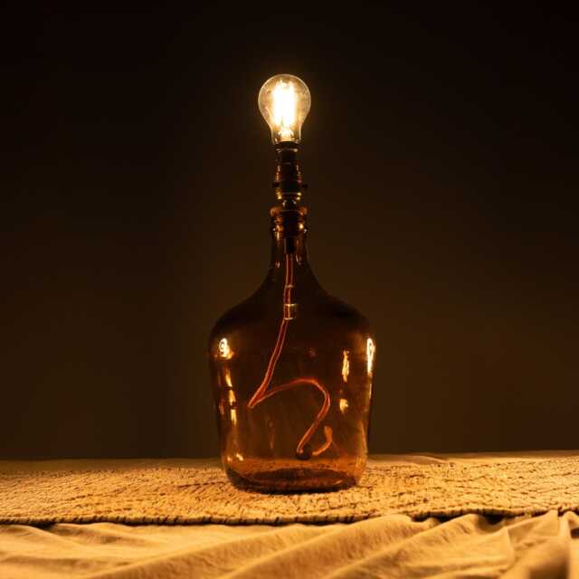Garrafa Recycled Glass Demijohn Lamp 36cm - image 1