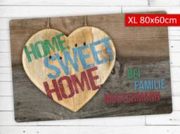 "Doormat With Name, Individually ""Home Sweet Home"