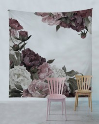 Classic Peonies - Wall Tapestry Tapestry Hangings Wanderlust Bohemian Home Decor Dorm T#36