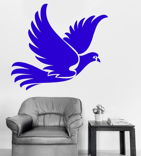 Wall Vinyl Decal Dove Pigeon Bird Decor For Living Room & Bedroom - #2458Dn - image 1