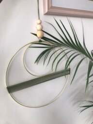 Minimalist Brass Macrame Wall Hanging