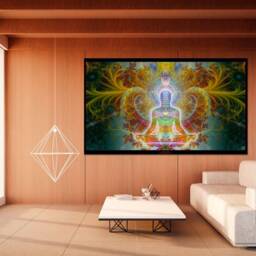Heart Soul Tapestry - Wall Hanging Cosmic- Meditation Spiritual Visionary Healing Conscious Love Art - thumbnail 3
