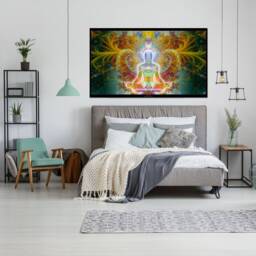Heart Soul Tapestry - Wall Hanging Cosmic- Meditation Spiritual Visionary Healing Conscious Love Art - thumbnail 2