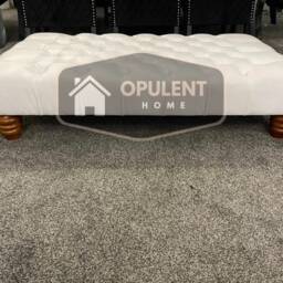 Extra Large Plush Velvet Chesterfield Footstool Coffee Table - thumbnail 2