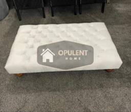 Extra Large Plush Velvet Chesterfield Footstool Coffee Table - thumbnail 1