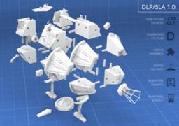 Red Dwarf Mining Space Ship Resin 3D Printed Diy Model Kit 16 Inches Or 40cm Long Unpainted - thumbnail 3
