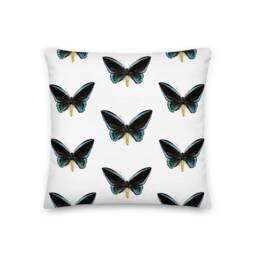 Birdwing Butterfly Cushion, Handmade Housewarming Gift, Home Decor Pillow For Bedroom, Couch, Or Sofa. Large Decorative Pillows - thumbnail 2