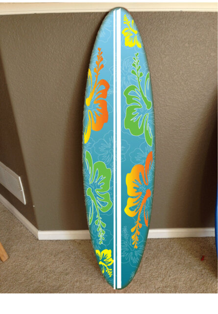 5' Custom Surfboard Wall Decor Hawaiian Beach Art - image 1