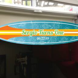 5' Custom Surfboard Wall Decor Hawaiian Beach Art - thumbnail 2