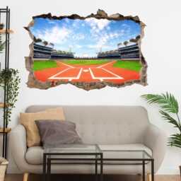 Baseball Stadium Playground Wall Decal Sticker Mural Print Art Home Office Bedroom Decor Sports Bk37 - thumbnail 2