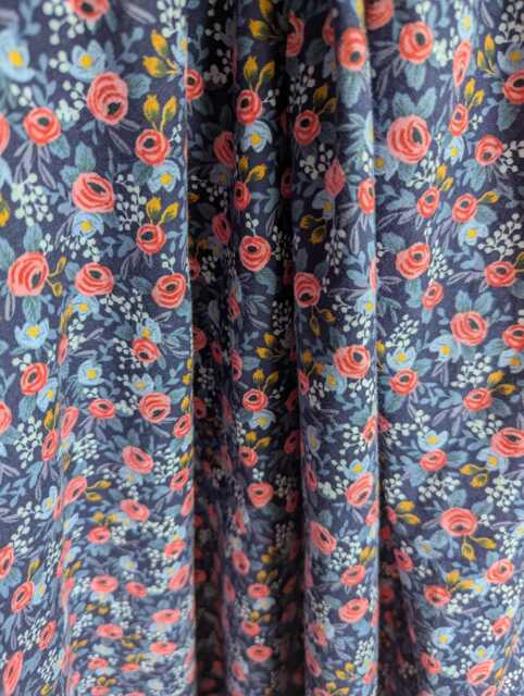 Floral Crib Sheet Rifle Paper Co. Pink Navy Baby Bedding - image 1