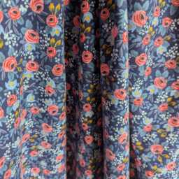 Floral Crib Sheet Rifle Paper Co. Pink Navy Baby Bedding - thumbnail 2