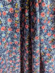 Floral Crib Sheet Rifle Paper Co. Pink Navy Baby Bedding - thumbnail 1