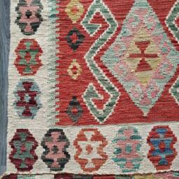 Heritage Collection Rug, Handmade Artisan Afghan Turkish Navajo Multicolour Kilim Rug 124x82 cm - thumbnail 4