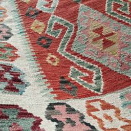 Heritage Collection Rug, Handmade Artisan Afghan Turkish Navajo Multicolour Kilim Rug 124x82 cm - thumbnail 3