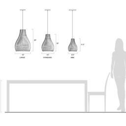 Leaf-Wood Pendant Light - Modern Light Handmade Lamp Ceiling Chandelier Lighting Industrial Wood Lampshade Shade - thumbnail 4