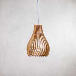 Leaf-Wood Pendant Light - Modern Light Handmade Lamp Ceiling Chandelier Lighting Industrial Wood Lampshade Shade