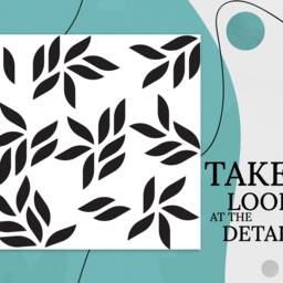 Simple Tea Leaves Vinyl Flooring, White Retro Floor Cover, Black Easy To Clean Plant Sheet Floor, Nursery Flooring - thumbnail 2
