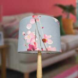 Lampshades in Voyage Maison Seville Blossom Slate Grey Fabric Handmade Free Delivery - thumbnail 3
