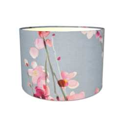 Lampshades in Voyage Maison Seville Blossom Slate Grey Fabric Handmade Free Delivery - thumbnail 2
