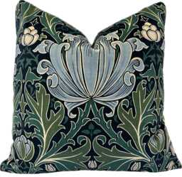 William Morris Helena Velvet Indigo/Boughs Cushion Cover Pillow Home Interior Deco - thumbnail 1