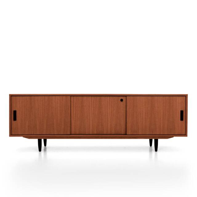 Mid-Century Sideboard, Dresser, Commode, Credenza Made Of Oak Vaneer - Teak Colour Livlo T-S04 - image 1