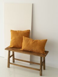 Textured Yellow Throw Pillow Cover, Soft Boucle Lumbar Case, Plush Euro Sham, Cozy Home Decor, Any Size, Boho Cushion Cover