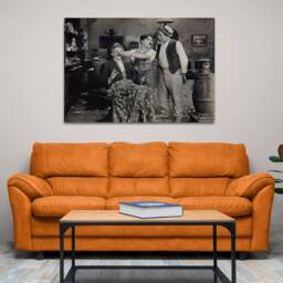 Charlie Chaplin Barbers - Movie Wall Art Wrapped Framed Canvas Rolled Photo/Poster Print - thumbnail 2