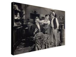 Charlie Chaplin Barbers - Movie Wall Art Wrapped Framed Canvas Rolled Photo/Poster Print - thumbnail 1