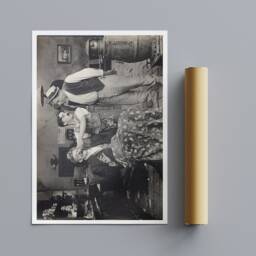 Charlie Chaplin Barbers - Movie Wall Art Wrapped Framed Canvas Rolled Photo/Poster Print - thumbnail 3