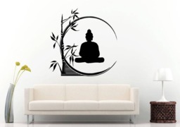 Zen Circle Lotus Meditation Buddha Bamboo Tree Namaste Yoga Mandala Om Diy Wall Sticker Decal Vinyl Mural Decor Art L2210 - thumbnail 1