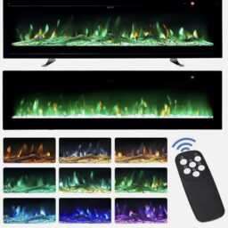 Media Wall Package - 2M Floor Standing Unit 40' Electric Fire - thumbnail 3
