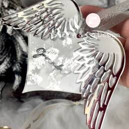Personalized Memorial Angel Wing Ornament Acrylic Christmas Bauble - thumbnail 4